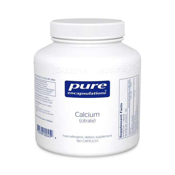 Calcium (citrate) - 180 Veg Capsules | Dietary Supplement | Pure Encapsulations