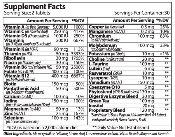 Superior Men's Multi - 60 Tablets | Multi-Vitamins | SolutionsRx